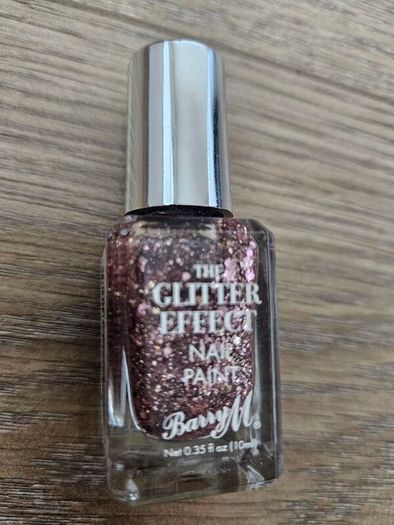 Barry M Glitter Nail Varnish Raving Rose