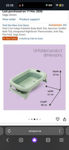 Foldable baby and toddler bath tube