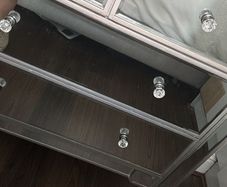 mirror and glass Chester drawers