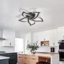 Mordern LED Ceiling Light, 60W 6500LM LED Ceiling Lights Cool White 6500K, Creative Petals Design, Acrylic Chandelier for Living Room Bedroom Dining Room Image 6
