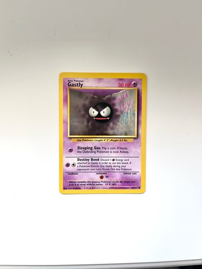 Gastly Vintage 90's Pokemon Card