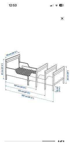 Extendable toddler bed