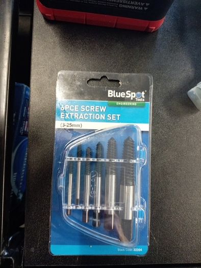 6 pce screw extraction set