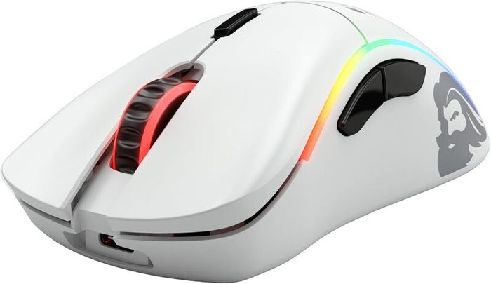 Glorious Gaming Model D Wireless Gaming Mouse - 69g Superlight, Lag Free 2.4Ghz Wireless, RGB, BAMF Sensor, Ergonomic, 6 Buttons - White | Lag free connectivity, advanced BAMF sensor, long battery life, PTFE sliders, beehive format, vivid lighting (Used)
