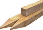 3x3 Pointed fence post 2.4mtrs (call shop to check stock)