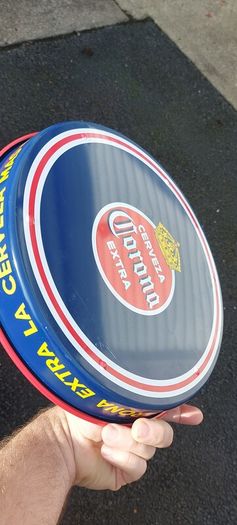 Corona metal tray ,,nice condition, few marks with age ,buyer collects or pays postage, see pictures for condition, sold as is
