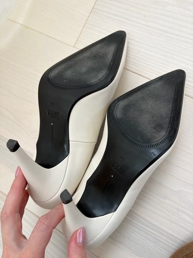 Zara high-heel leather shoes