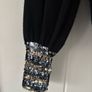 Wyse London black sequin cashmere cardigan Image 3