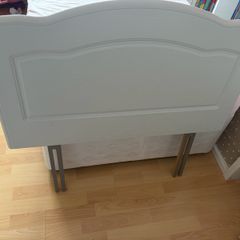single bed and headboard
