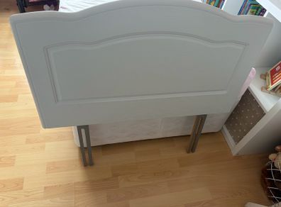single bed and headboard