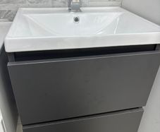Special offer Deal Brand New 500 Anthracite Floor Wall Hung Unit & Basin