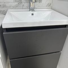 Special offer Deal Brand New 500 Anthracite Floor Wall Hung Unit & Basin