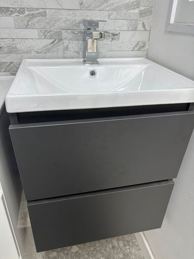 Special offer Deal Brand New 500 Anthracite Floor Wall Hung Unit & Basin