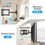 TV Wall Mount Bracket for 26-70 Inch, Swivels Tilts Extends Double Arm, Holds up to 45kg, VESA Image 3