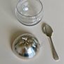 Silver and glass apple jar Image 2