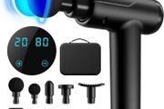 Portable Muscle Massage Gun Device with 10 Massage Heads 20 Speeds with LCD Touch Screen