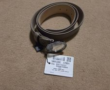 bvlgari Mens grey leather belt