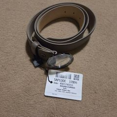 bvlgari Mens grey leather belt