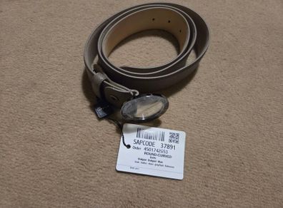 bvlgari Mens grey leather belt