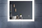 600x500mm Bathroom Mirror With Lights, Horizontal Vertical/Sensor Switch LED Illuminated Bath Vanity Wall-Mounted Mirrors (FREE POSTAGE)
