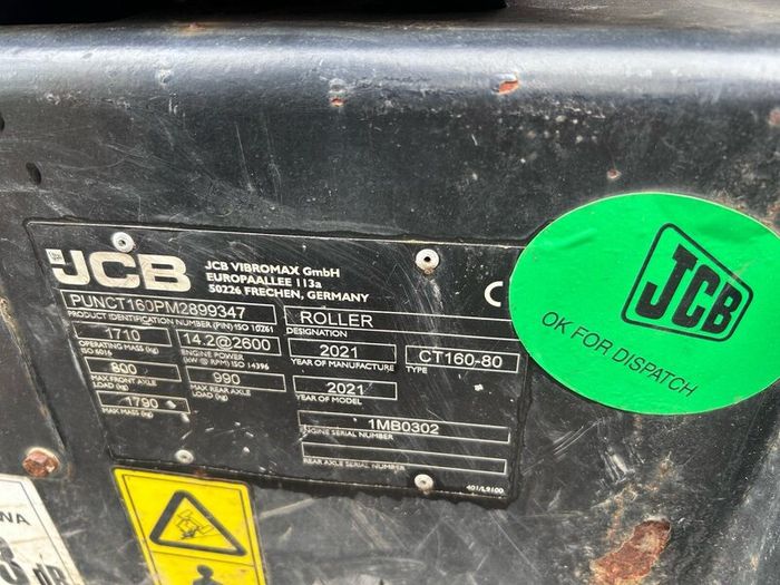 Jcb 2021 ct 160 80 roller