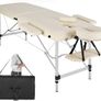 Massage Table 2 Zones Height-Adjustable Including High-Quality Aluminium Headrest and Bag Image 4
