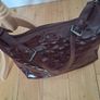 Stunning Lulu Guinness Designer Maroon Patent Leather Bag Image 2
