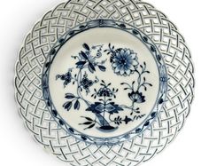 KPM Berlin. Antique Blue & White Reticulated Porcelain Plate. Royal Porcelain Manufactory