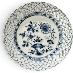 KPM Berlin. Antique Blue & White Reticulated Porcelain Plate. Royal Porcelain Manufactory