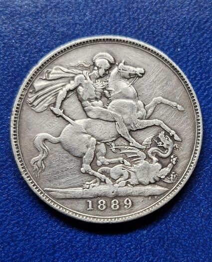 1889 Queen Victoria Silver Crown coin