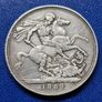 1889 Queen Victoria Silver Crown coin Image 2