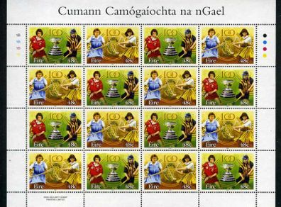 2004 Ireland Cumann Comogaiochta na Ngael Commemorative Stamp Sheetlet Plate 1B1B1B1B Mint Never Hinged (MNH)