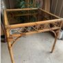 Smoked Glass Top Bamboo Table Image 2