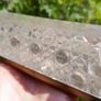 Antique Rectangular Glass Trinket Box Pot  Brass Lid 13cm x 4cm H-4cm Image 8