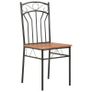 5 Piece Dining Set MDF and Steel Brown Image 6