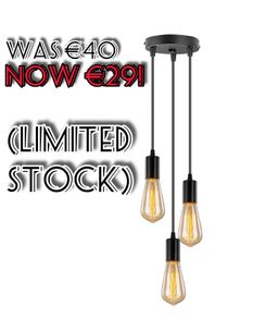 NEW SALE | Black Industrial Pendant Light with 3 Lights,Vintage Farmhouse Hanging Light