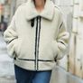 zara faux fur biker jacket Image 7