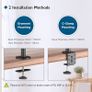 NEW SALE | Ergonomic Dual Monitor Stand for 13-27 inch LCD LED PC Screens for Desks, Height Adjustable Arm Bracket Tilt Image 5