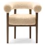 Puffy Dining Chair  Modern Boucle Comfort Image 9