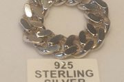 925 Sterling Silver Chain Link Ring.