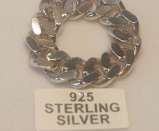 925 Sterling Silver Chain Link Ring.