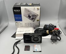 Sony DSC-W380 14.1MP Digital Camera Black Tested - Boxed - Full Kit
