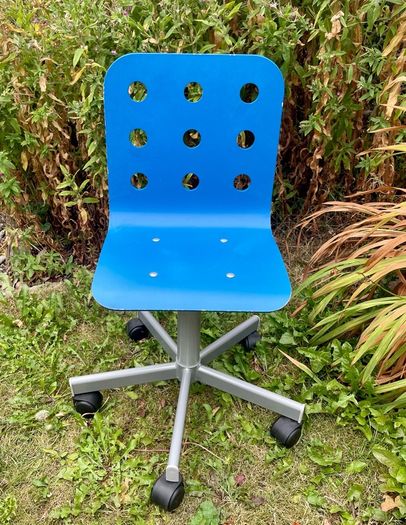 IKEA JULES Junior Childrens Adjustable Swivel Desk Chair Blue