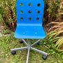 IKEA JULES Junior Childrens Adjustable Swivel Desk Chair Blue Image 8