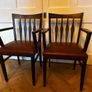 Teak Mid-Century Solid Wood Chairs x 8 Image 2