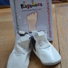 NEW Cream leather Booties Size 18/19 by Play Shoes