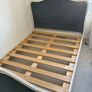 French Shabby Chic style upholstered double bed Image 3