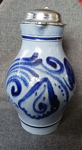 West Geman/ Marzi, Remy/ Westerwald/ Stoneware pitcher with lid