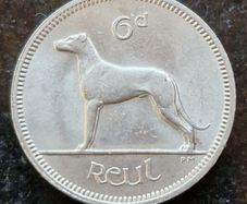 Fantastic Ireland 1967 Six Pence 6d coin