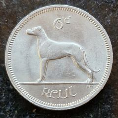 Fantastic Ireland 1967 Six Pence 6d coin